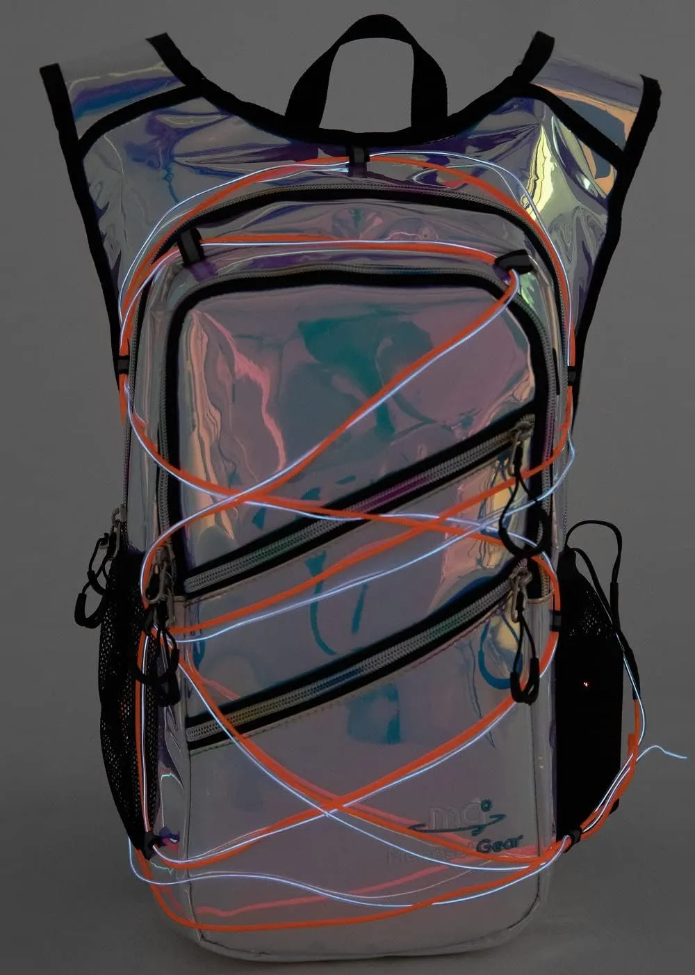 Hydration Backpack Pack with Cool Lights, 2L Water Bladder, Lightweight Bag for Running, Hiking, Bike, Climbing, Music Festival Essential, and Rave