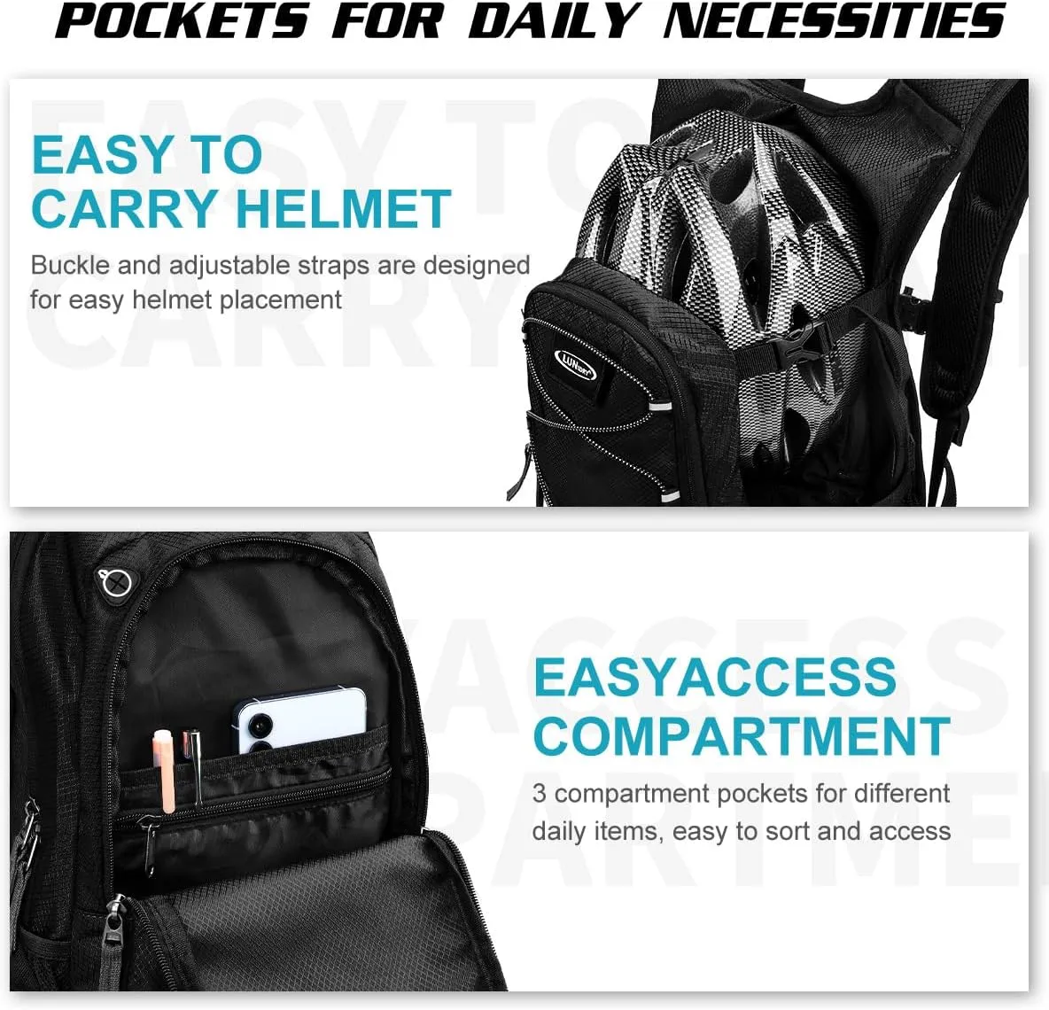 Hydration Backpack with 3L Water Bladder, Insulated Running Hydration Pack Hydropack, Lightweight Water Backpack for Hiking Cycling Camping Biking for Men Women