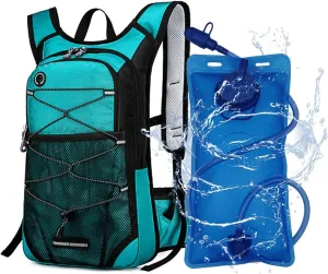 Hydration Bladder Backpack for Men & Women Sport Hydro Backpack with 2L Water Bladder Pack for Hiking Running Cycling Camping