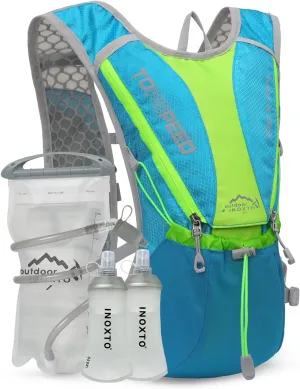 Hydration Pack Backpack，IX INOXTO Running Hydration Vest with 1.5L ( 50 oz) Water Bladder for Men Women，Lightweight Water Backpack for Hiking Cycling Climbing Camping