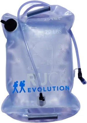 HydroRuck Pro Water Weight Bag for Rucking, 25 lbs Capacity, with Hydration Tube and Wide-Mouth Fill