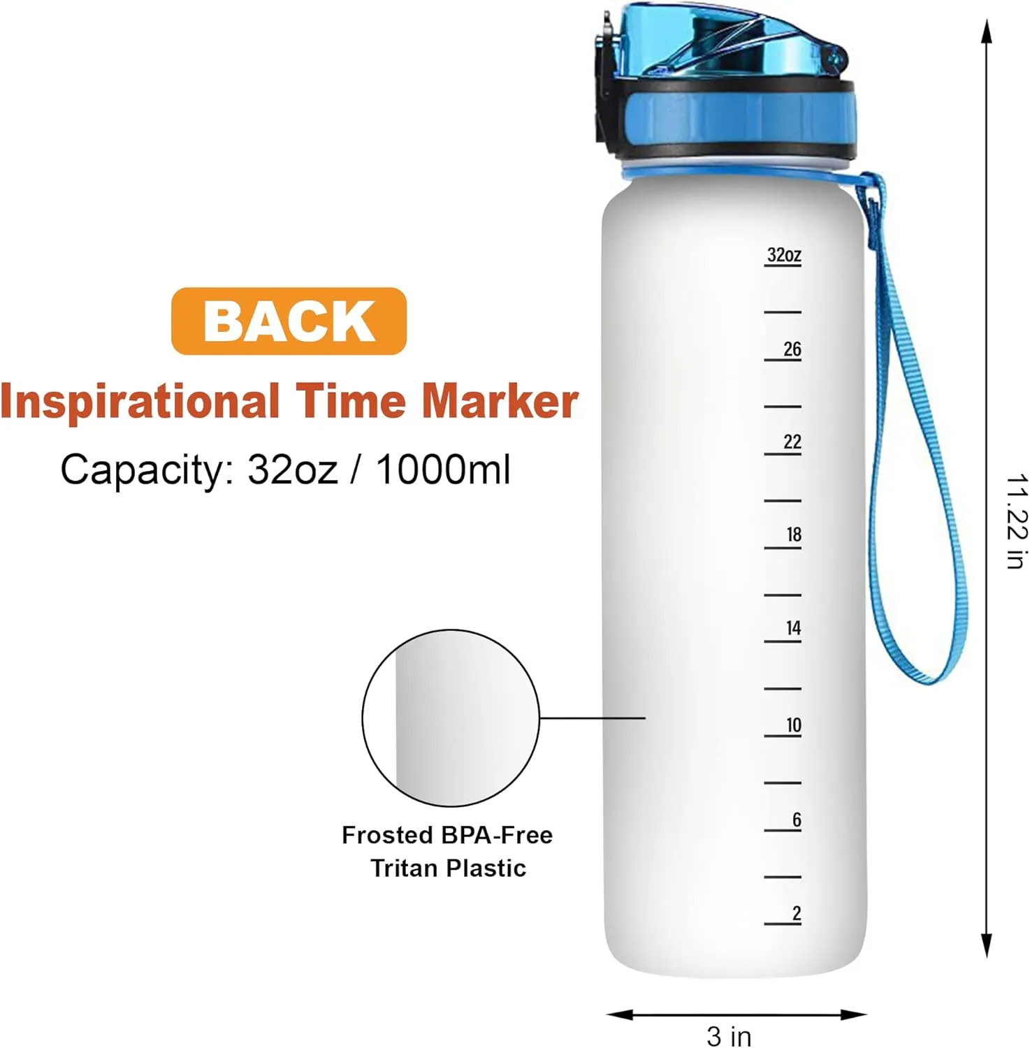 Hyturtle Personalized A Queen Was Born In April Butterfly 32Oz Liter Motivational Water Bottle, Customized Name Africa American With Time Marker, Gifts For Black Women Girls On Birthday Mother's Day