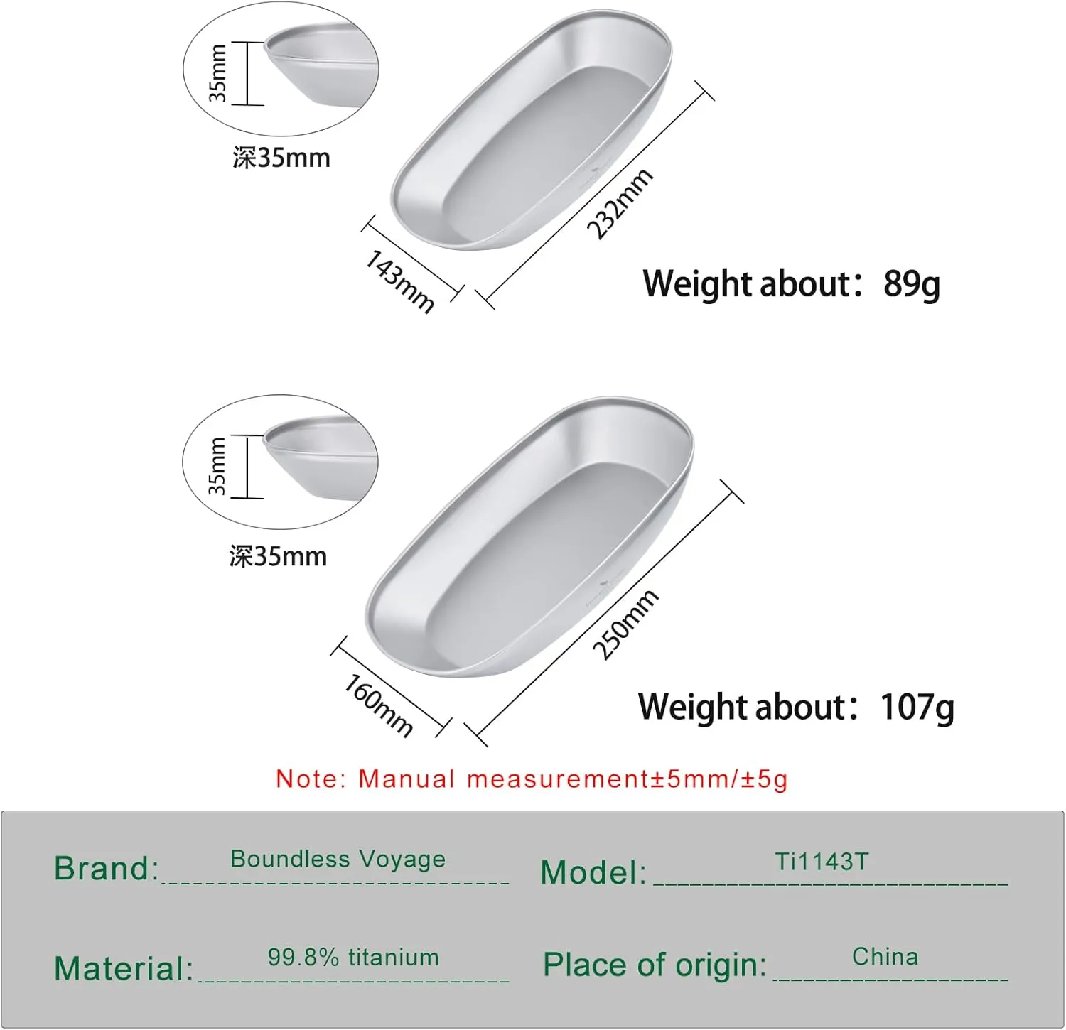 iBasingo 9.84/9.13 in Titanium Dinner Plates Set Lightweight Portable Camping Metal Service Dishes Outdoor indoor Single-layer Durable Bread Dessert Vegetables Fruit Chips Kitchen Tableware Ti1143T