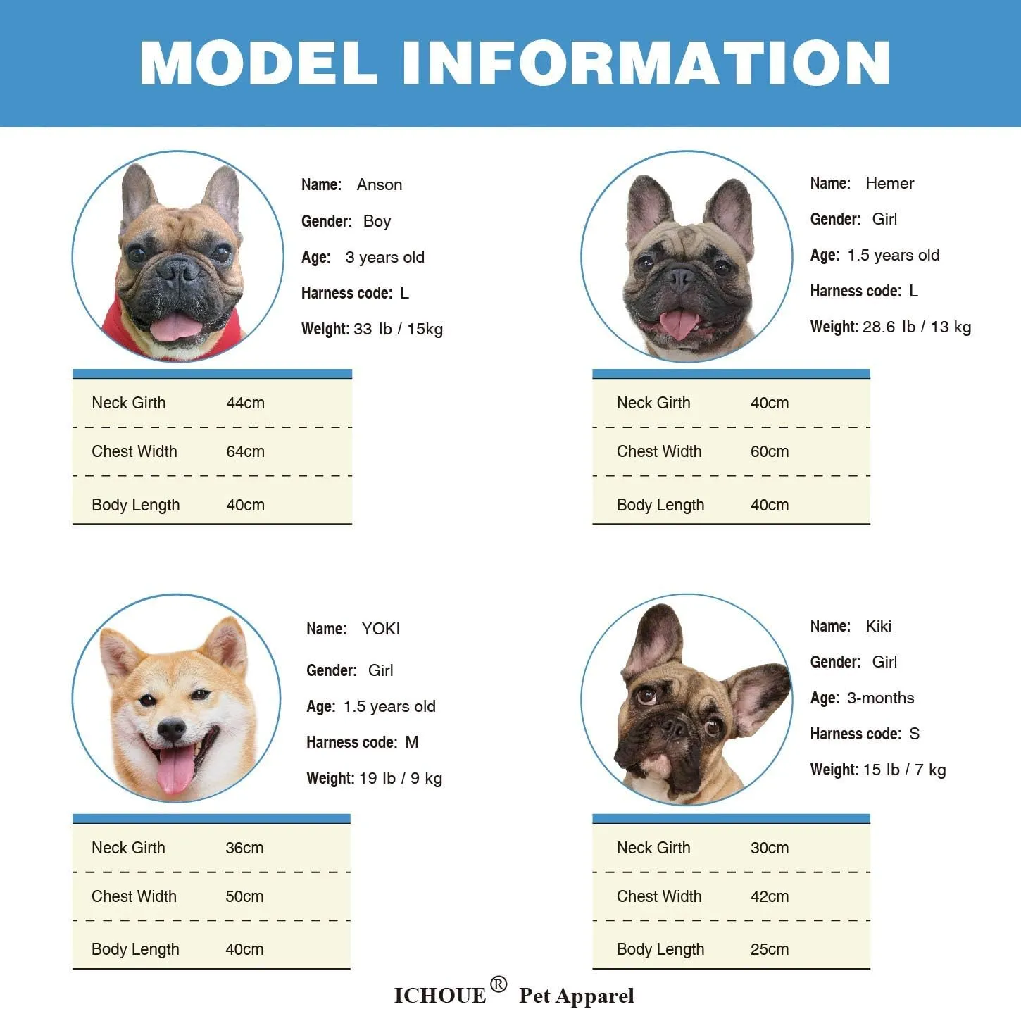 iChoue Dog Harness Easy On and Off Adjustable Harness Lightweight Harness with Handle for Small and Medium Dogs - Blue S