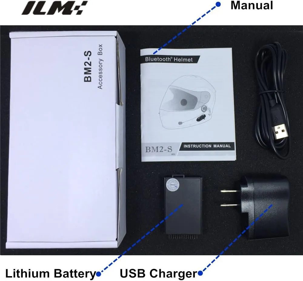 ILM Bluetooth Integrated Modular Flip up Full Face Motorcycle Helmet Sun Shield Mp3 Intercom Model 953/953 PRO
