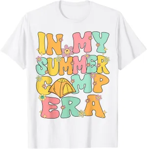 In My Summer Camp Era Retro Groovy Summer Camp Camping Funny T-Shirt