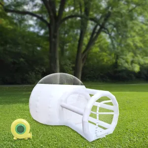 Inflatable Bubble House Tent Transparent D-Ring Single Tunnel Bubble Dome Greenhouse Double People Tent for Camping Blower for Indoor Outdoor Family Backyard Camping Festivals Stargazing