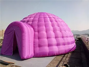 Inflatable Family Camping Recreation Event Eco Dome Bubble Igloo Tent W/Blower (Size: 20 x 16 x 10ft.)