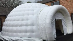 Inflatable Family Camping Recreation Event Eco Dome Bubble Igloo Tent W/Blower (Size: 26x22x13ft.)