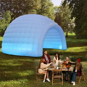 Inflatable Igloo Dome Tent Inflatable Marquee Canopy Shelter with Light Outdoor Portable Nightclub Party Tent for Exhibition Camping Party Events