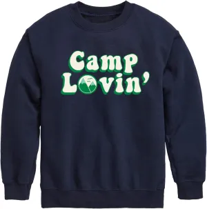 Instant Message - Camp Lovin - Toddler & Youth Crewneck Fleece Sweatshirt