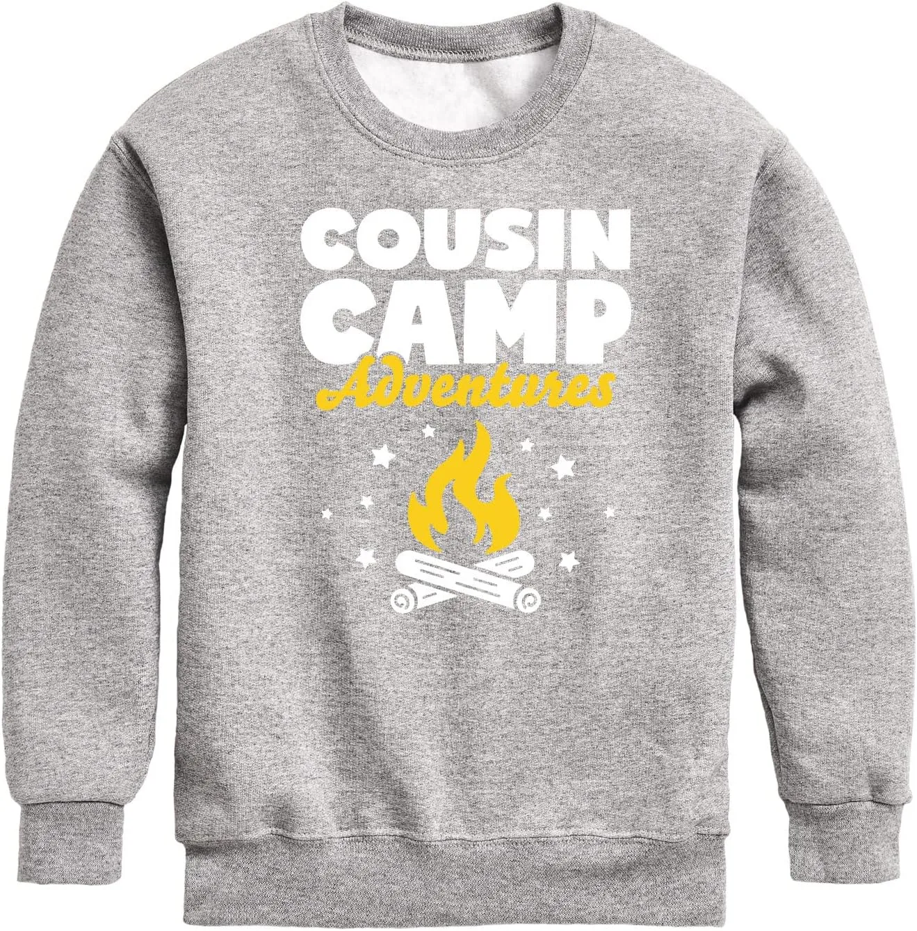 Instant Message - Camping - Cousin Camp Adventures - Toddler & Youth Crewneck Fleece Sweatshirt