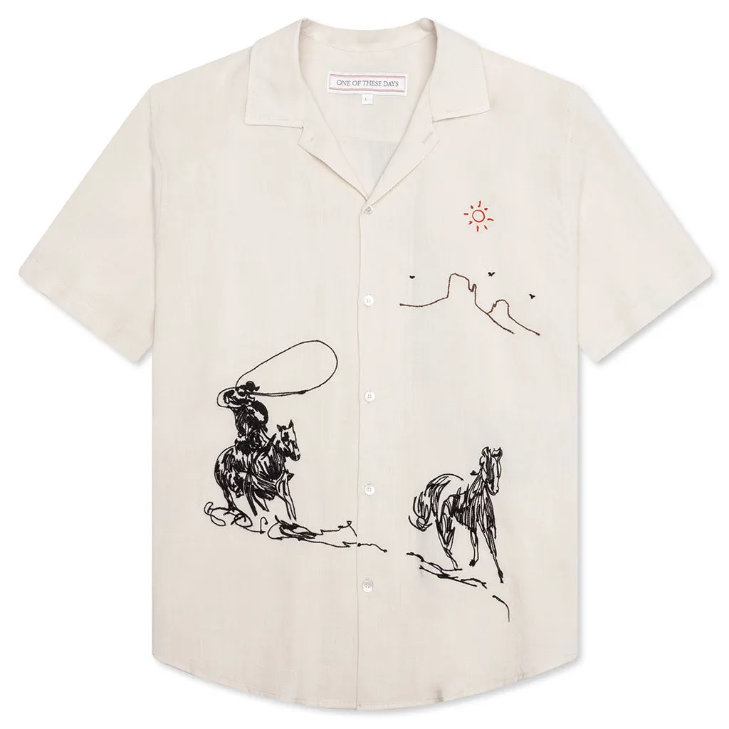 Into the Distance Camp Shirt - Ivory