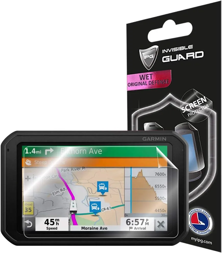 IPG For Garmin RV 785 & Traffic, Advanced GPS Navigator 7" Touch Display Screen Protector Invisible Ultra HD Clear Film Anti Scratch Skin Guard - Smooth/Self-Healing/Bubble -Free