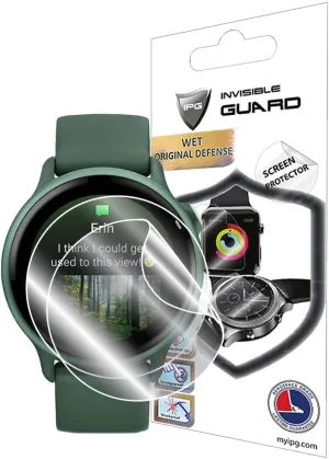 IPG for Garmin VivoActive 6 - VivoActive 5 GPS Smartwatch Hydrogel Screen Protector (2 Units) Invisible HD Clear Film Anti Scratch Guard-Smooth/Self-Healing/Bubble for ViAc5-6