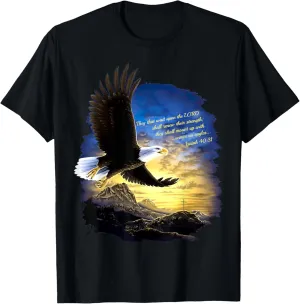 Isaiah 40:31 Mount Up Wings as Eagles Christian Bible Verse T-Shirt