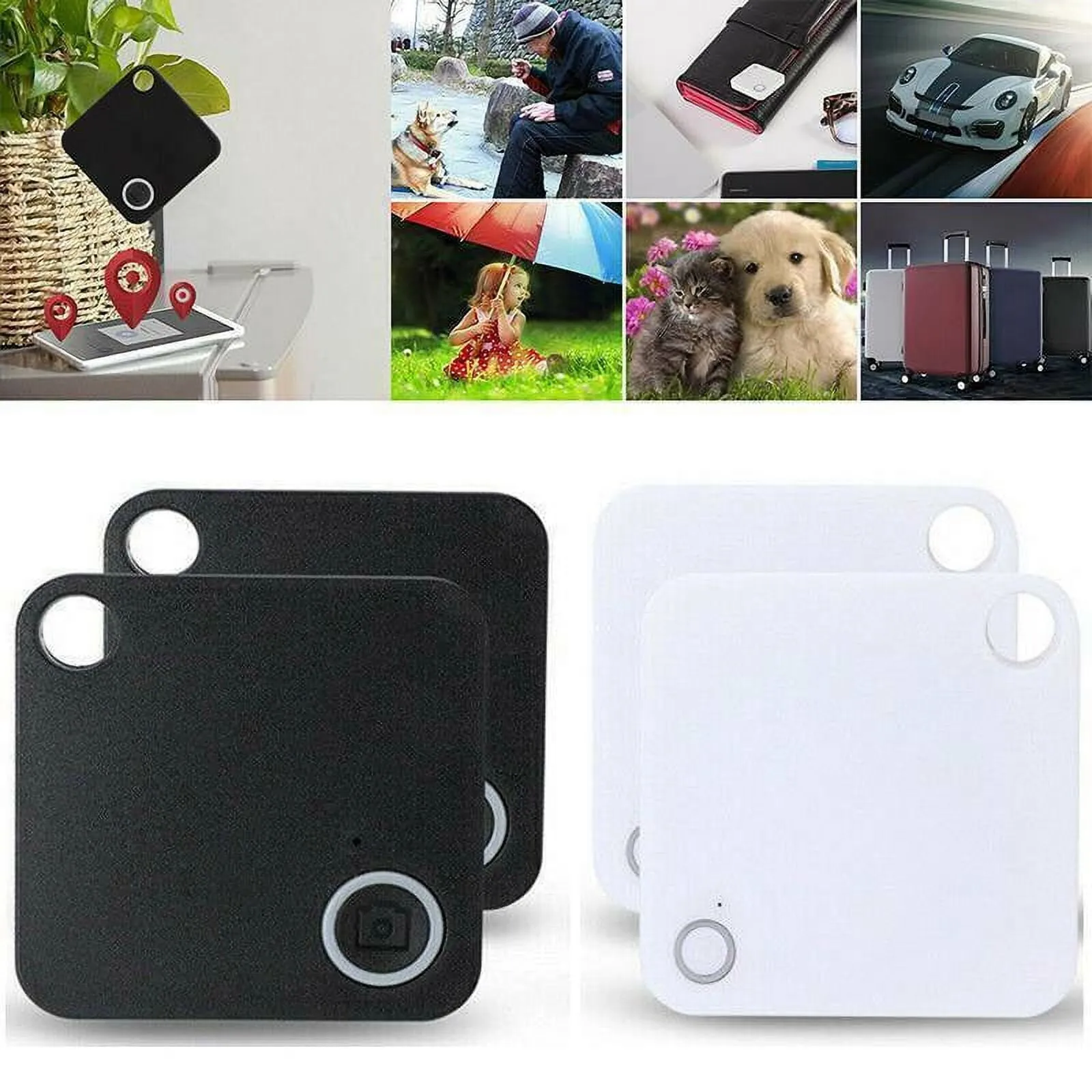 JahyShow Anti-Lost Tracker, GPS Pro Trackr, Wireless Bluetooth 4.0 Tracking,Wallet Keys Pet Finder (Pack of 4)