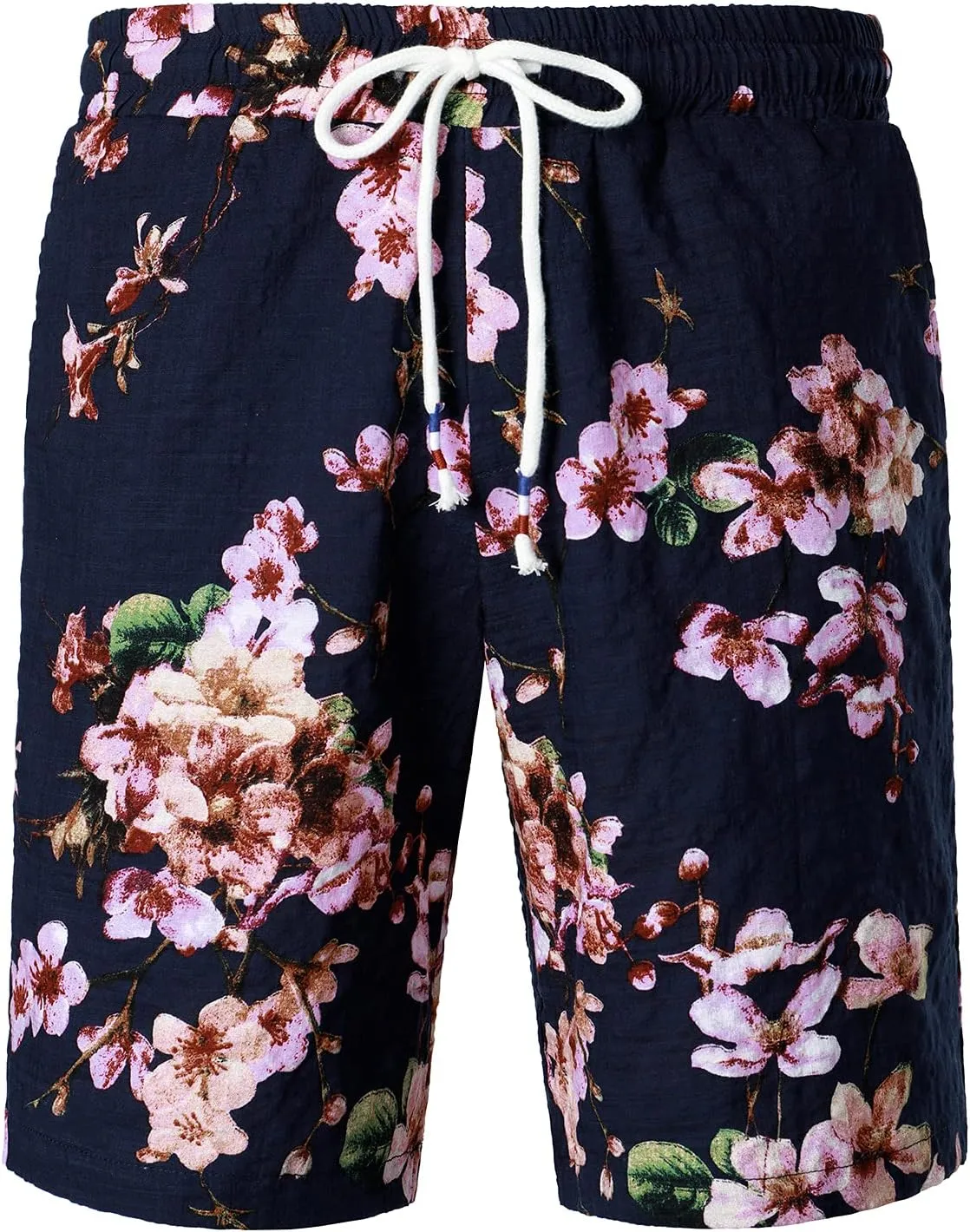 JOGAL Men's Flower Casual Button Down Short Sleeve Hawaiian Shirt Suits