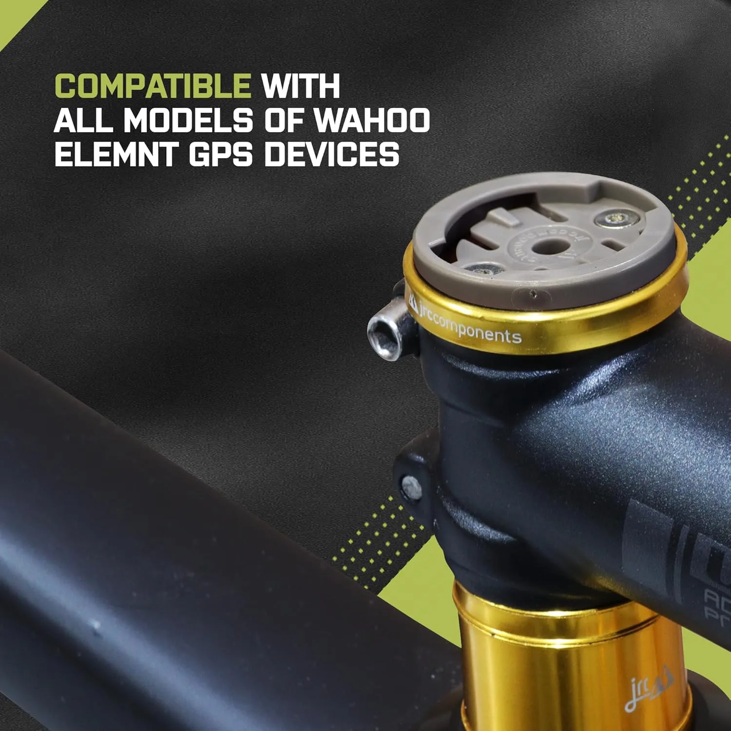 JRC Components Enkei Top Cap Bike Stem Mount | Compatible with All Models of Wahoo Elemnt GPS Devices | Lightweight CNC 6061-T6 Aluminium Body | Suitable for use with 1 1/8" Headset Gunmetal