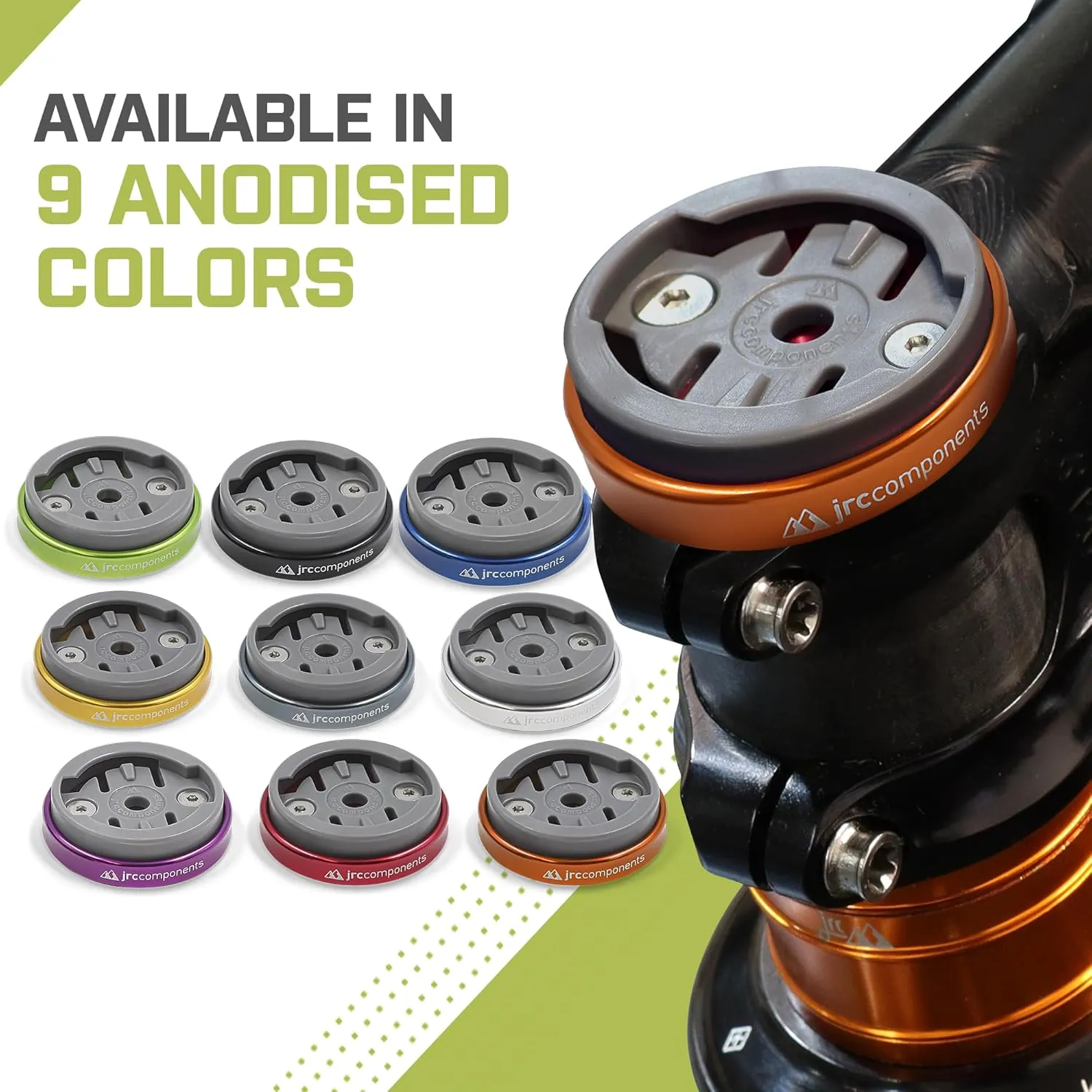 JRC Components Enkei Top Cap Bike Stem Mount | Compatible with All Models of Wahoo Elemnt GPS Devices | Lightweight CNC 6061-T6 Aluminium Body | Suitable for use with 1 1/8" Headset Gunmetal