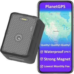 (Jupiter) - Magnetic Waterproof GPS Tracker for Vehicles GPS Tracker for Cars Trucks with Worldwide Coverage (2 to 6 Months Battery) - Subscription Required (Starting $5.40 / Month)