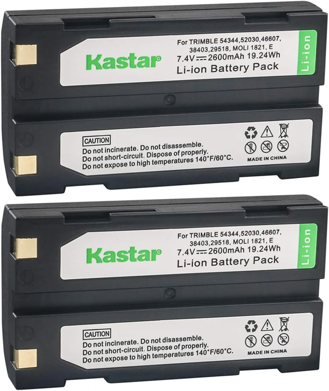 Kastar D-Li1 Battery 2 Pack for Pentax Ei-D-Li1 EI-D-BC1 Pentax EI-2000, Trimble 29518 46607 52030 54344 38403 5700 5800 R6 R7 R8 GNSS TR-R8 GPS MT1000, HP C8873A HP PhotoSmart 912 C912 912XI C912XI
