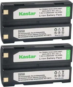 Kastar D-Li1 Battery 2 Pack for Pentax Ei-D-Li1 EI-D-BC1 Pentax EI-2000, Trimble 29518 46607 52030 54344 38403 5700 5800 R6 R7 R8 GNSS TR-R8 GPS MT1000, HP C8873A HP PhotoSmart 912 C912 912XI C912XI