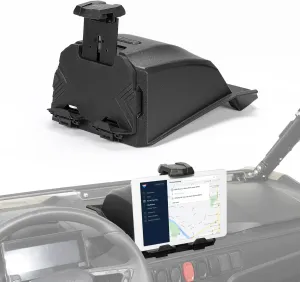 KEMIMOTO Tablet Mount Storage Box Compatible with 2023  CFMOTO ZForce 950 Sport & Trail/ZForce 800 Trail G2, Electric Device GPS Mount Phone Holder Adjustable Navigation Tablet Holder