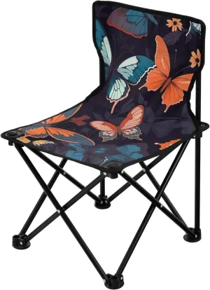 Kigai Folding Camping Chair Heavy Duty Chair Ultralight Compact Portable Beach Chair for Outdoor Camp, Hiking, Travel, Beach, Sporting Event and Picnic, Cute Butterfies