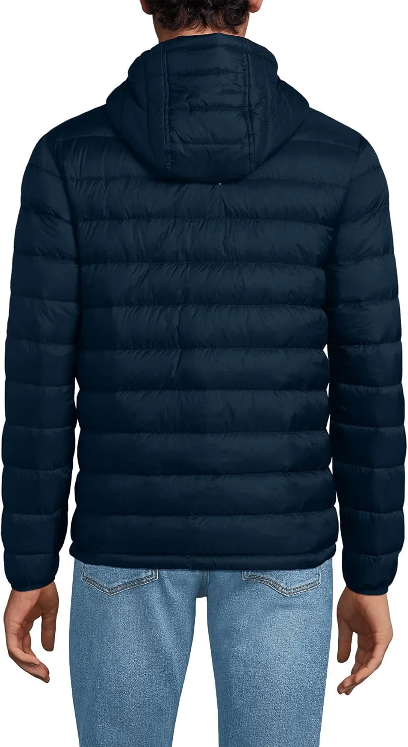 Lands' End Men's Wanderweight Ultralight Packable Hooded Down Jacket