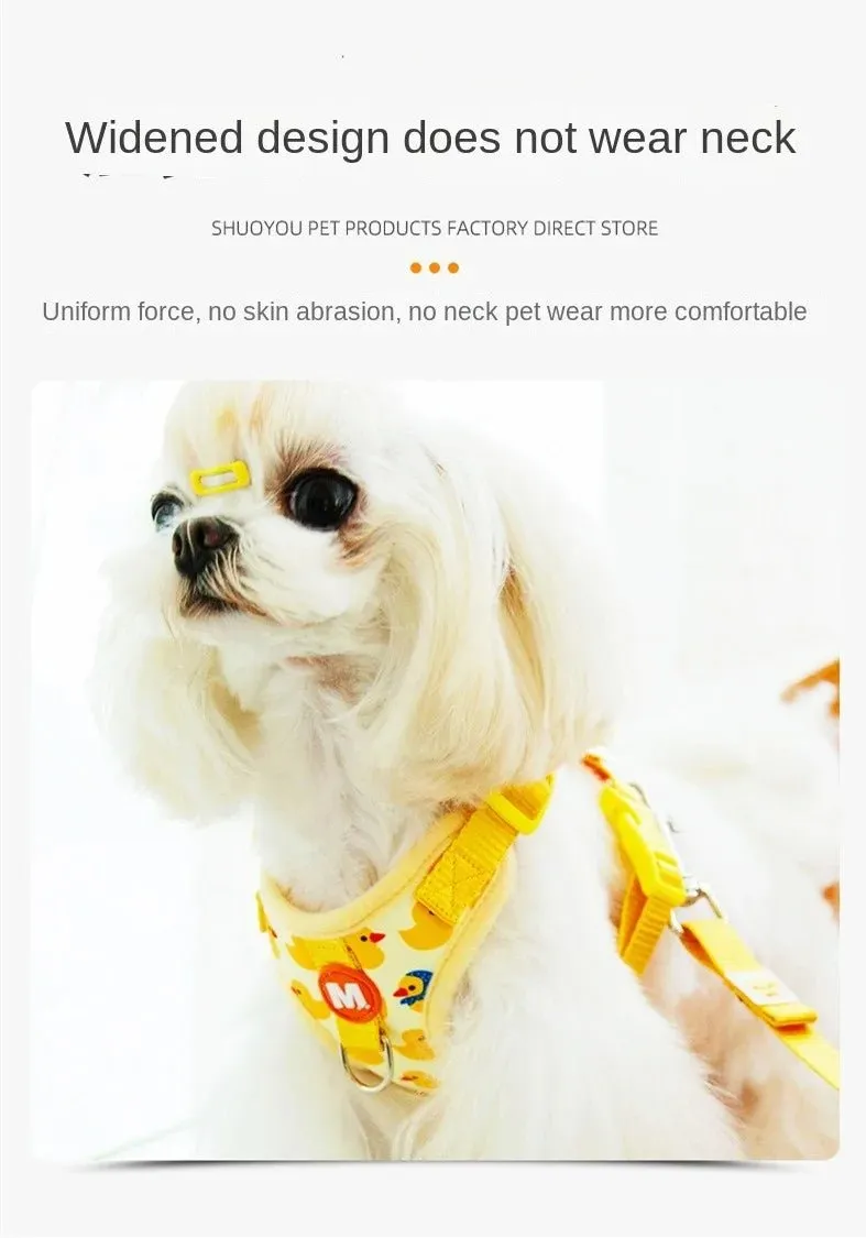 Lightweight Pet Harness for Small Dogs - Cute Elephant Cartoon Design