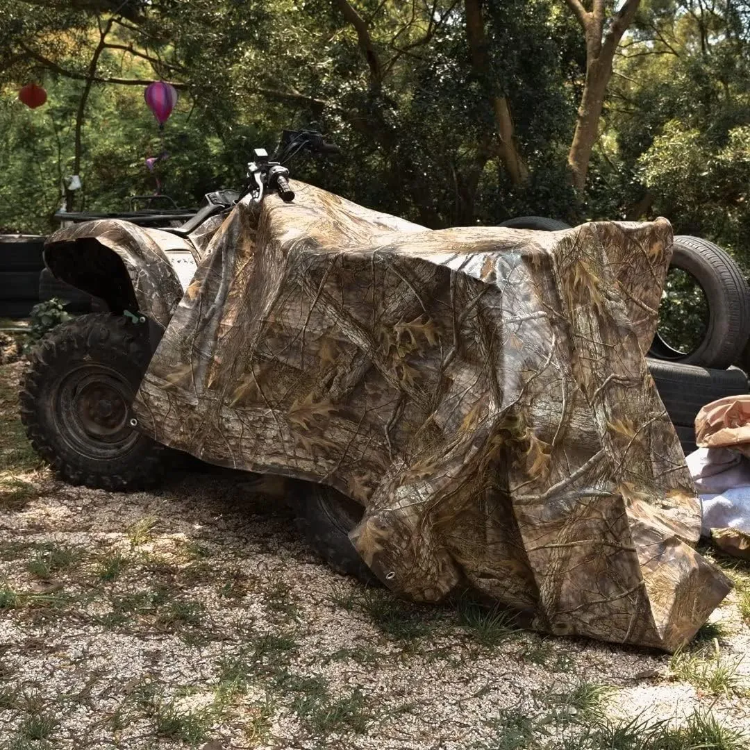 LOOGU Heavy Duty Waterproof Tarp, Bionic Tree Camo Multi Purpose Poly Cover
