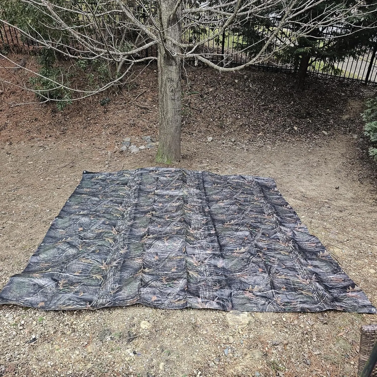 LOOGU Heavy Duty Waterproof Tarp, Bionic Tree Camo Multi Purpose Poly Cover