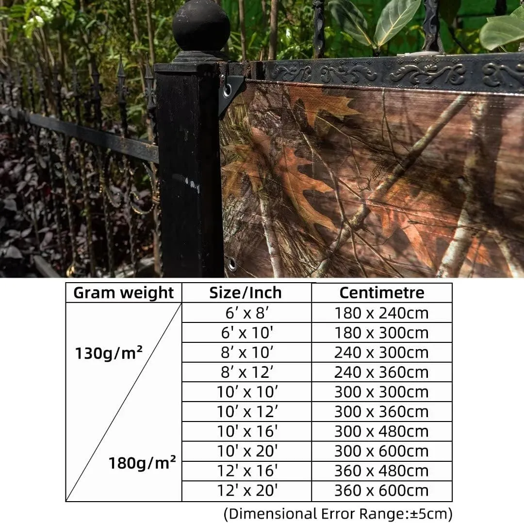 LOOGU Heavy Duty Waterproof Tarp, Bionic Tree Camo Multi Purpose Poly Cover