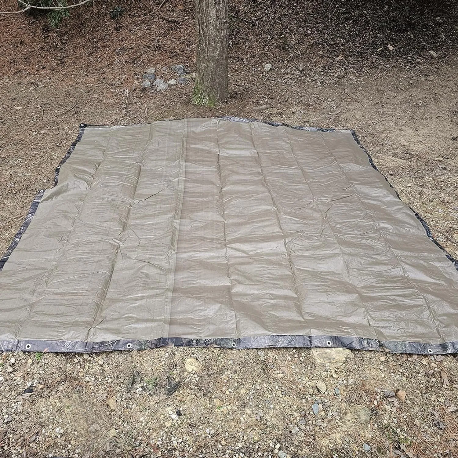 LOOGU Heavy Duty Waterproof Tarp, Bionic Tree Camo Multi Purpose Poly Cover