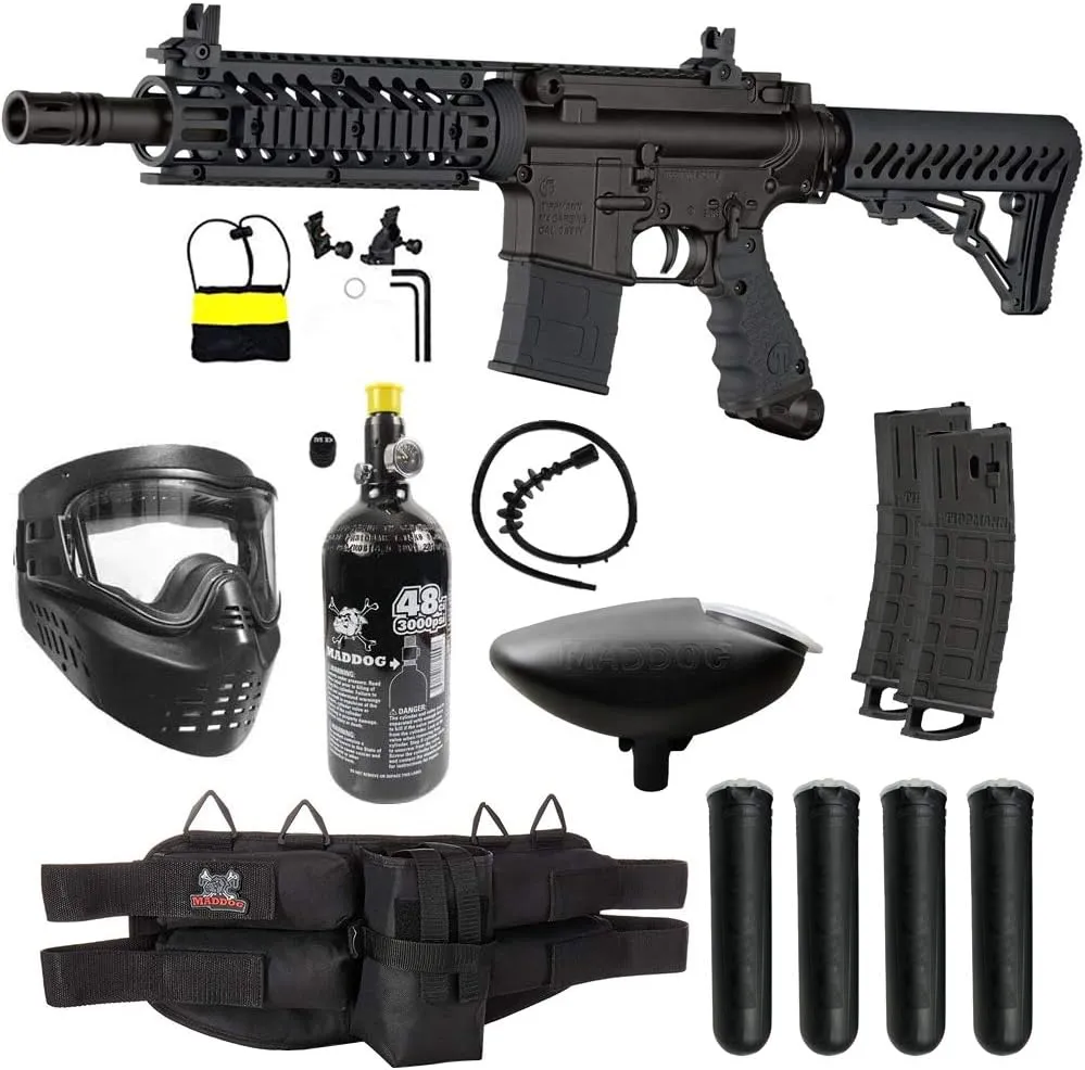Maddog Tippmann TMC MAGFED Silver Paintball Gun Starter Package