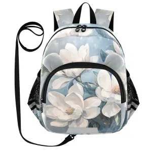 Magnolia Blossom Foliage Toddler Harness Backpack for Boys Girls 3-6 Years Kids Backpack with Anti Lost Safety Leash Baby Travel Bag for Preschool Travel Walking