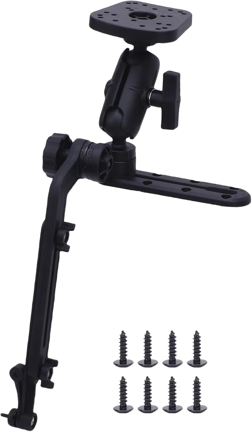 Marine Electronic Mount, Sturdy 1.5in Ball Base Boat Electronics Mount, Adjustable Arm Replacement for Scotty, for Lowrance, Fishfinders and GPS Chartplotters