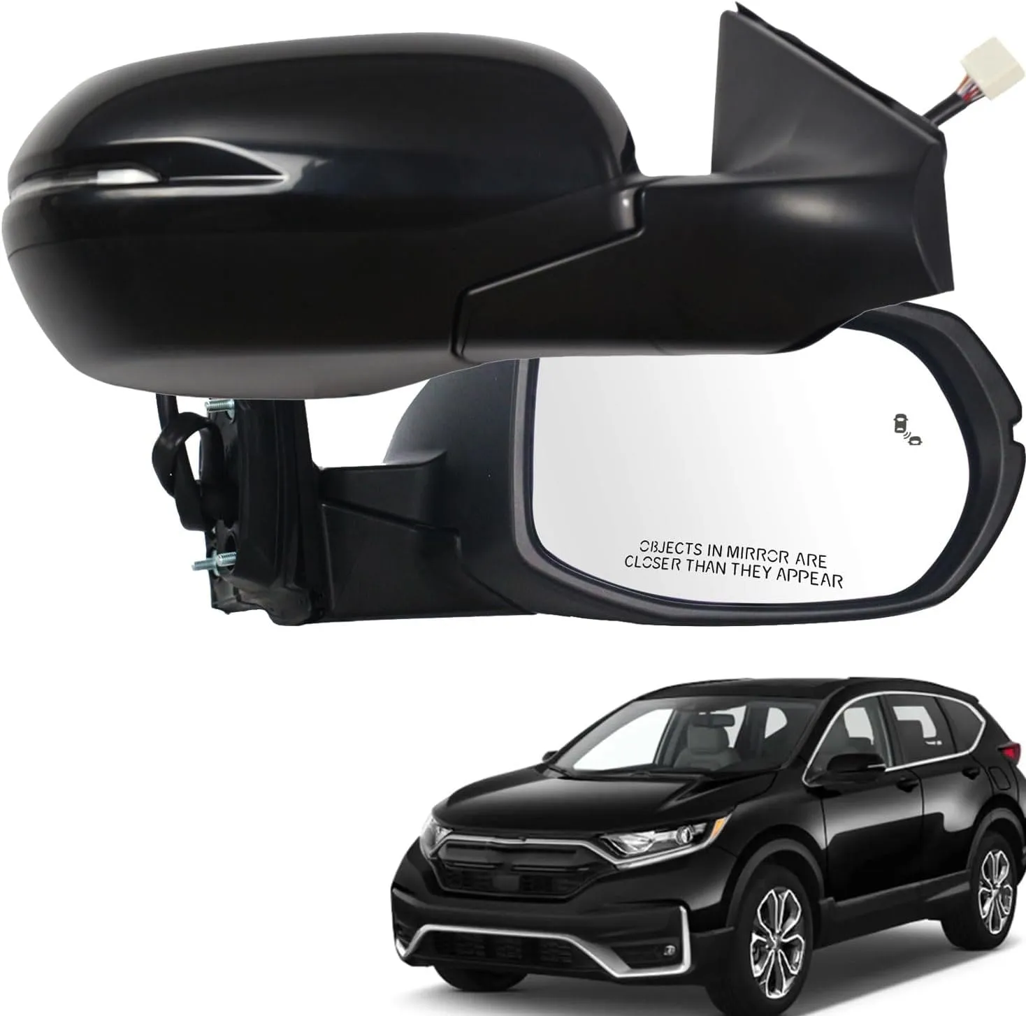 Marretoo for Honda CRV 2017-2022 Side Mirror Assembly Passenger Side for HONDA CRV Accessories 9pins | POWER SIGNAL HEAT BSM Replaces HO1321318(RH)