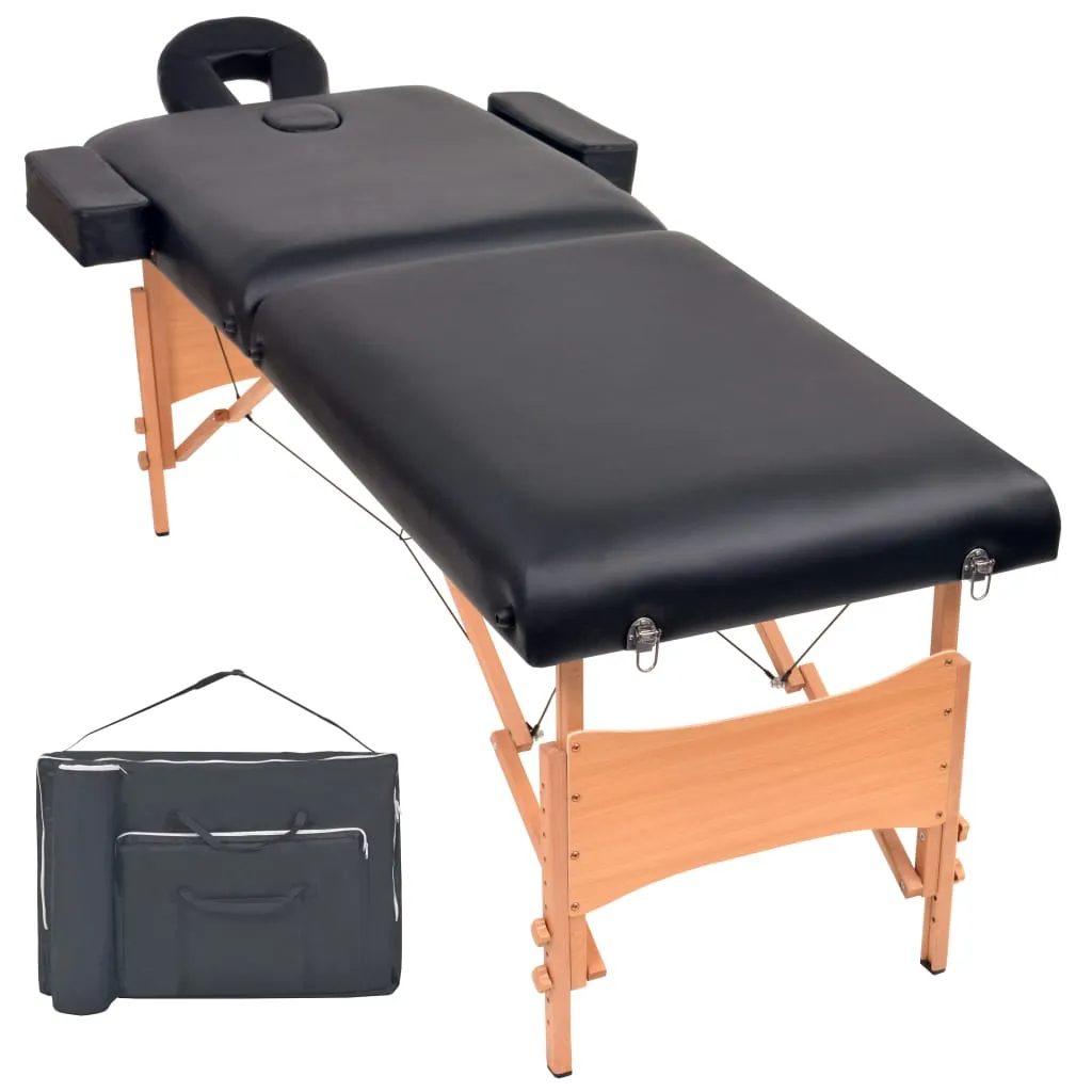 Massage Table Foldable Massage Therapy Bed Beauty Couch 2 Zones Thick