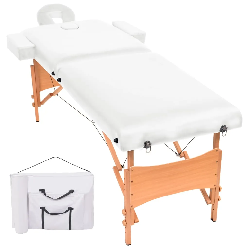 Massage Table Foldable Massage Therapy Bed Beauty Couch 2 Zones Thick