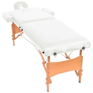 Massage Table Foldable Massage Therapy Bed Beauty Couch 2 Zones Thick