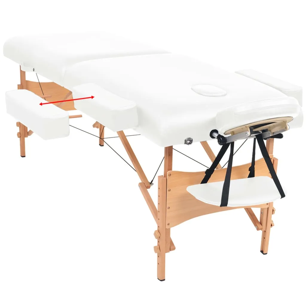 Massage Table Foldable Massage Therapy Bed Beauty Couch 2 Zones Thick
