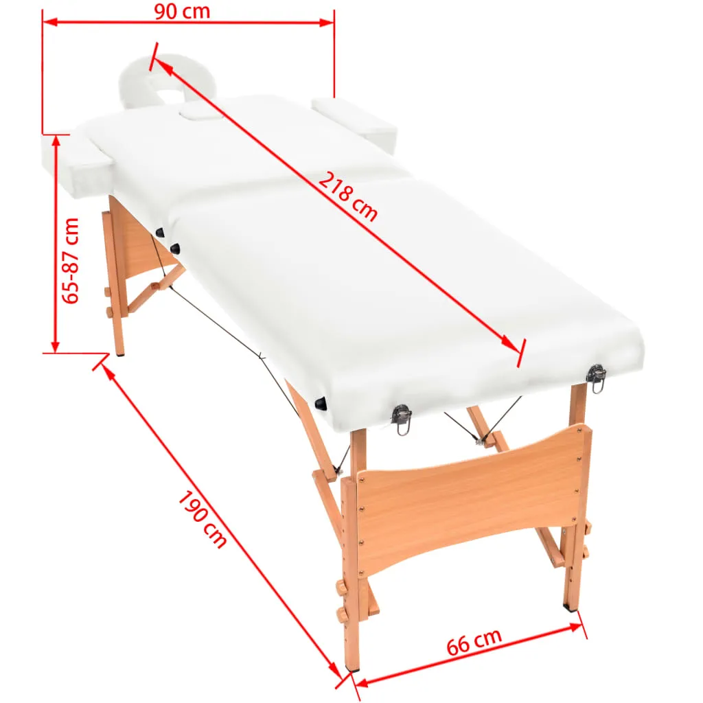 Massage Table Foldable Massage Therapy Bed Beauty Couch 2 Zones Thick