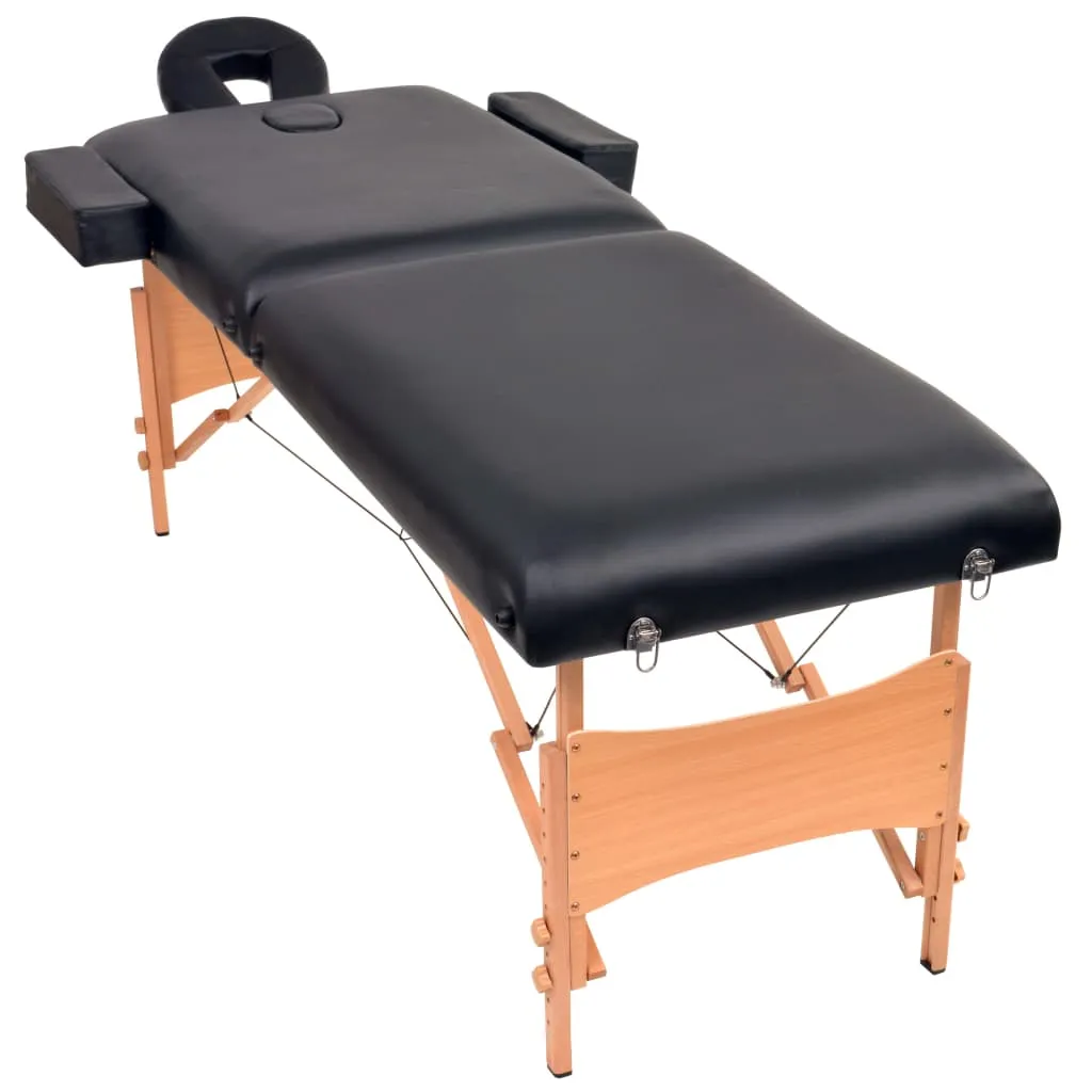 Massage Table Foldable Massage Therapy Bed Beauty Couch 2 Zones Thick
