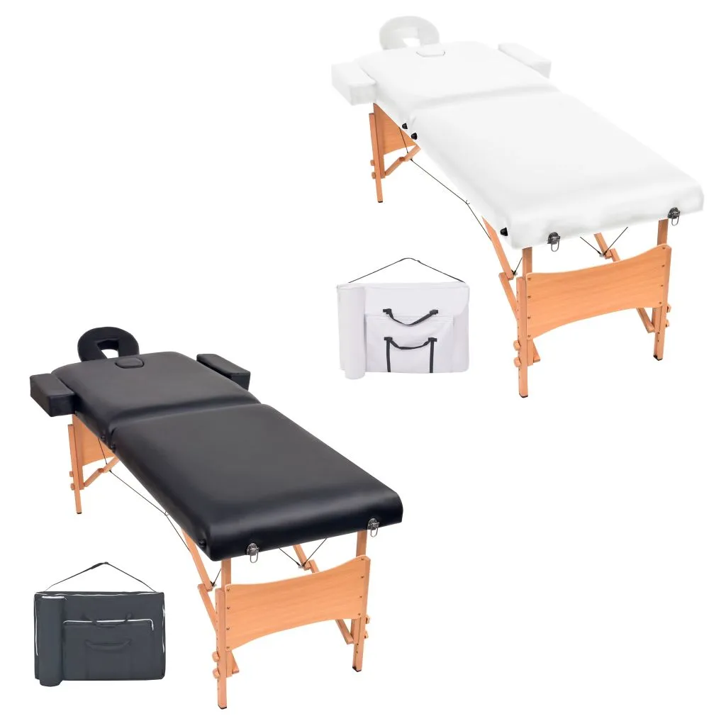 Massage Table Foldable Massage Therapy Bed Beauty Couch 2 Zones Thick