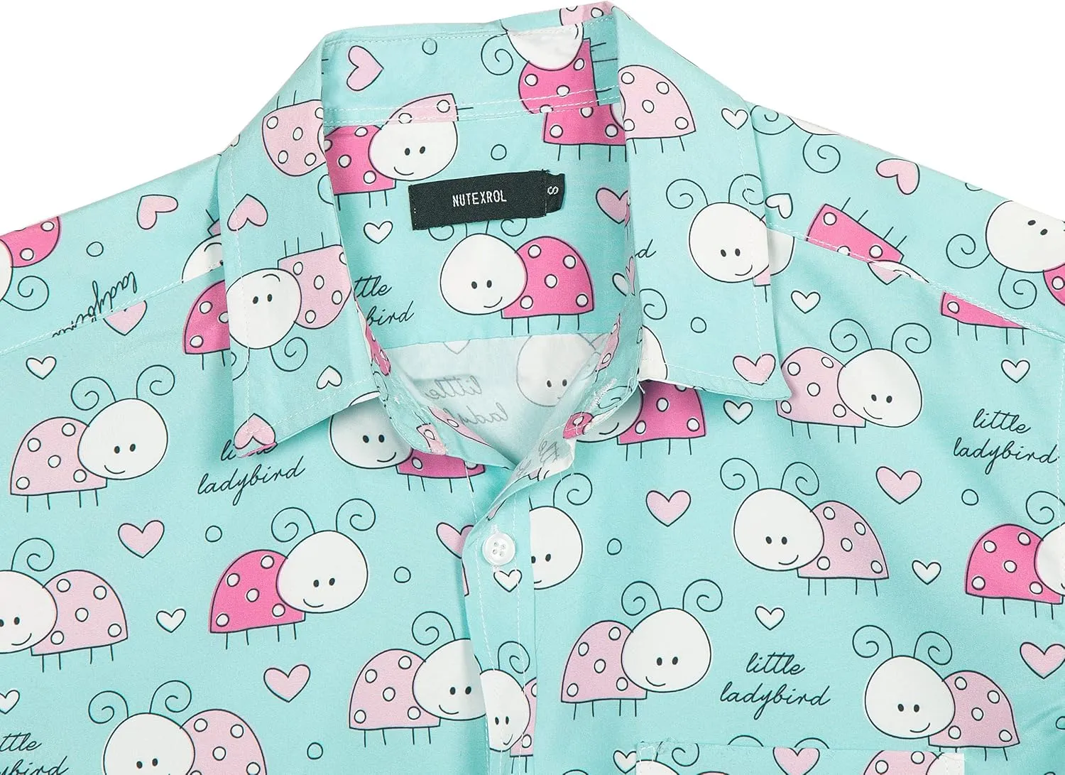 Mens Aloha Hawaiian Shirt Flamingos Penguin Printed Tropical Novelty Casual Short Sleeve Beach Wear