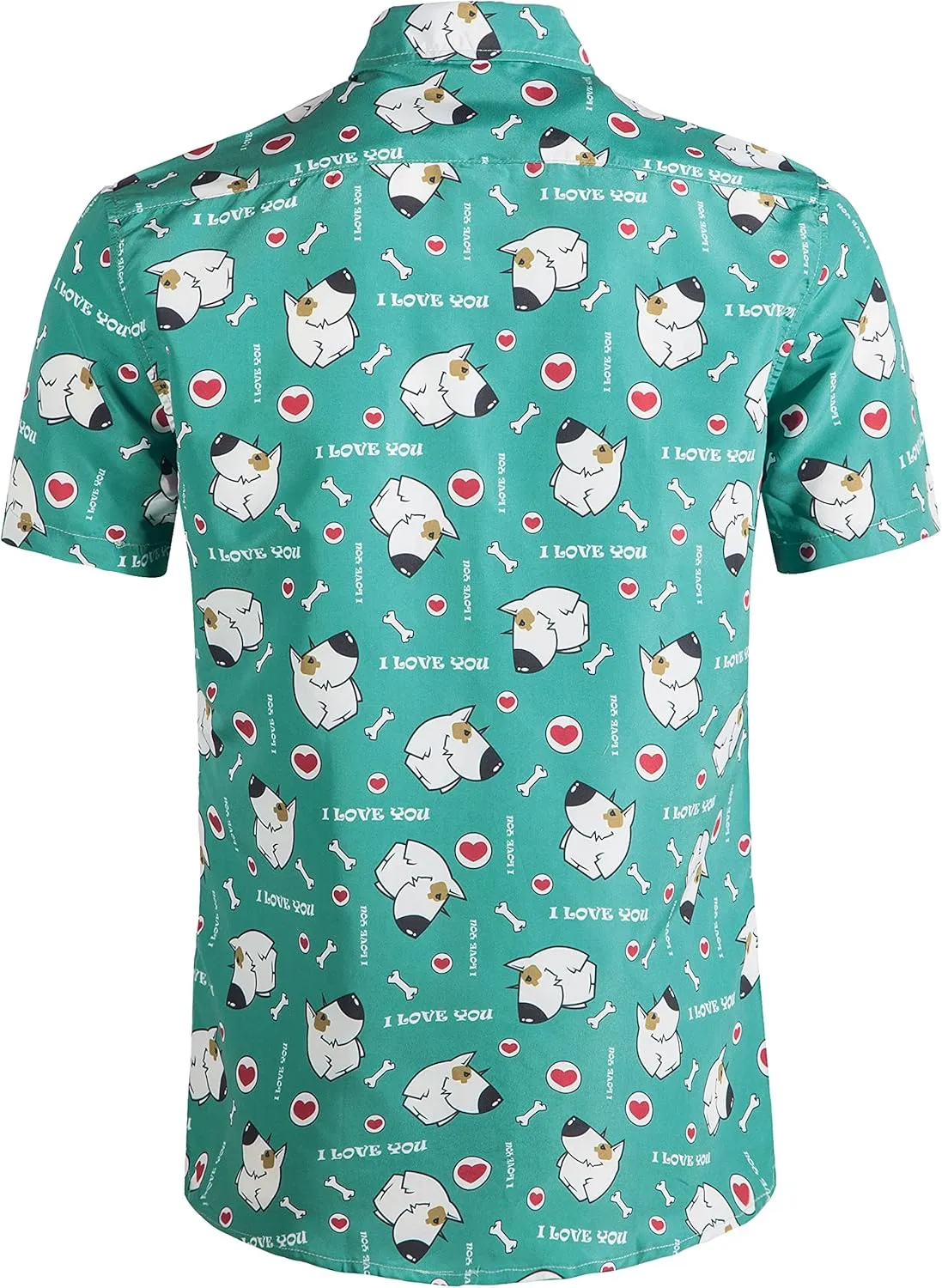 Mens Aloha Hawaiian Shirt Flamingos Penguin Printed Tropical Novelty Casual Short Sleeve Beach Wear