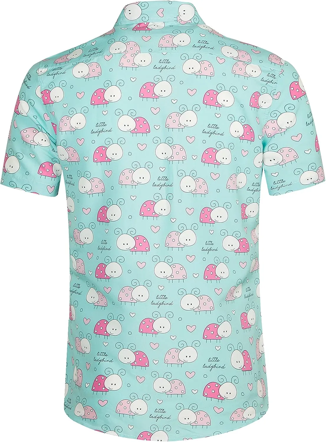 Mens Aloha Hawaiian Shirt Flamingos Penguin Printed Tropical Novelty Casual Short Sleeve Beach Wear