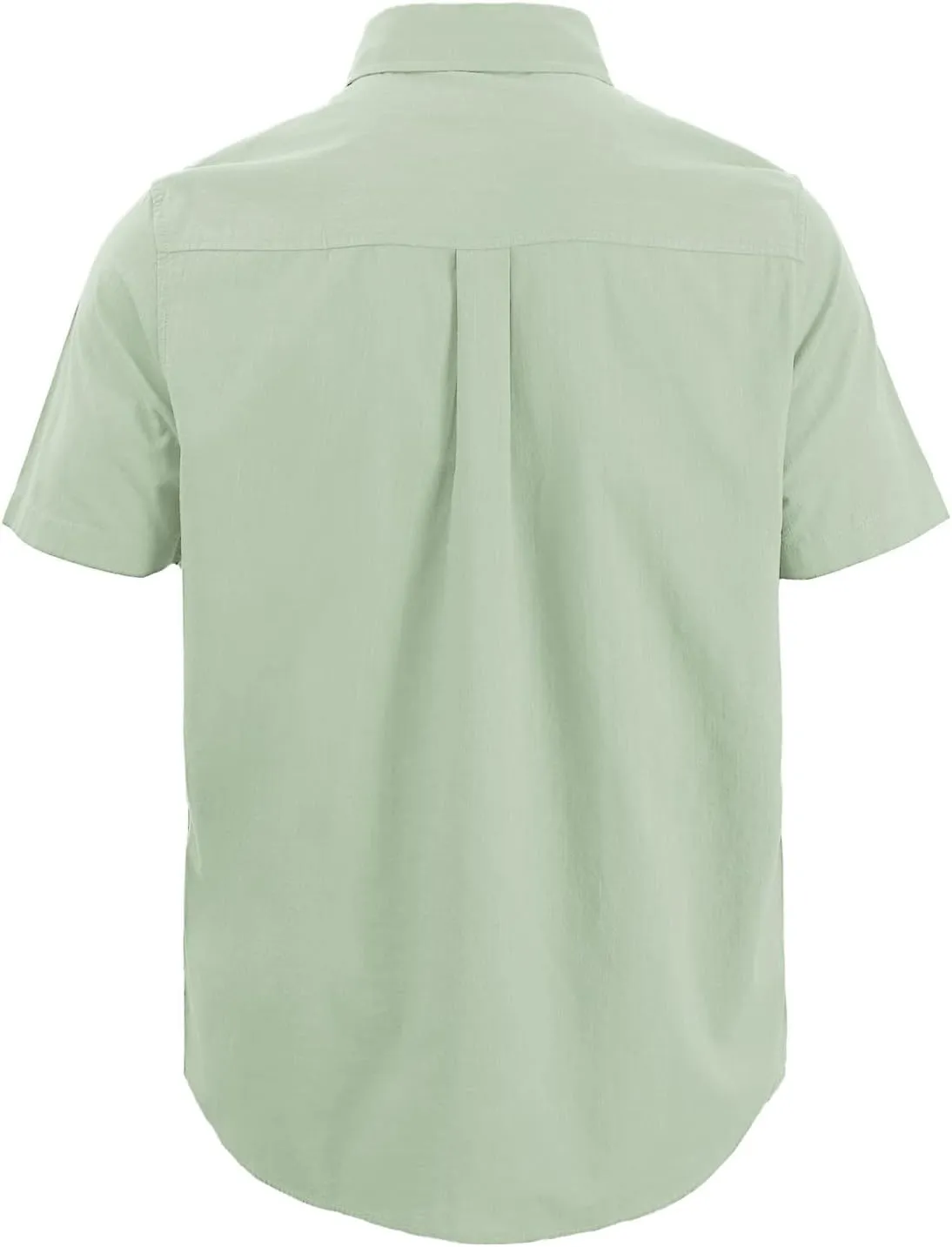 Mens Casual Linen Cotton Button Down Short Sleeve Shirts Cuban Camp Guayabera Beach Tops